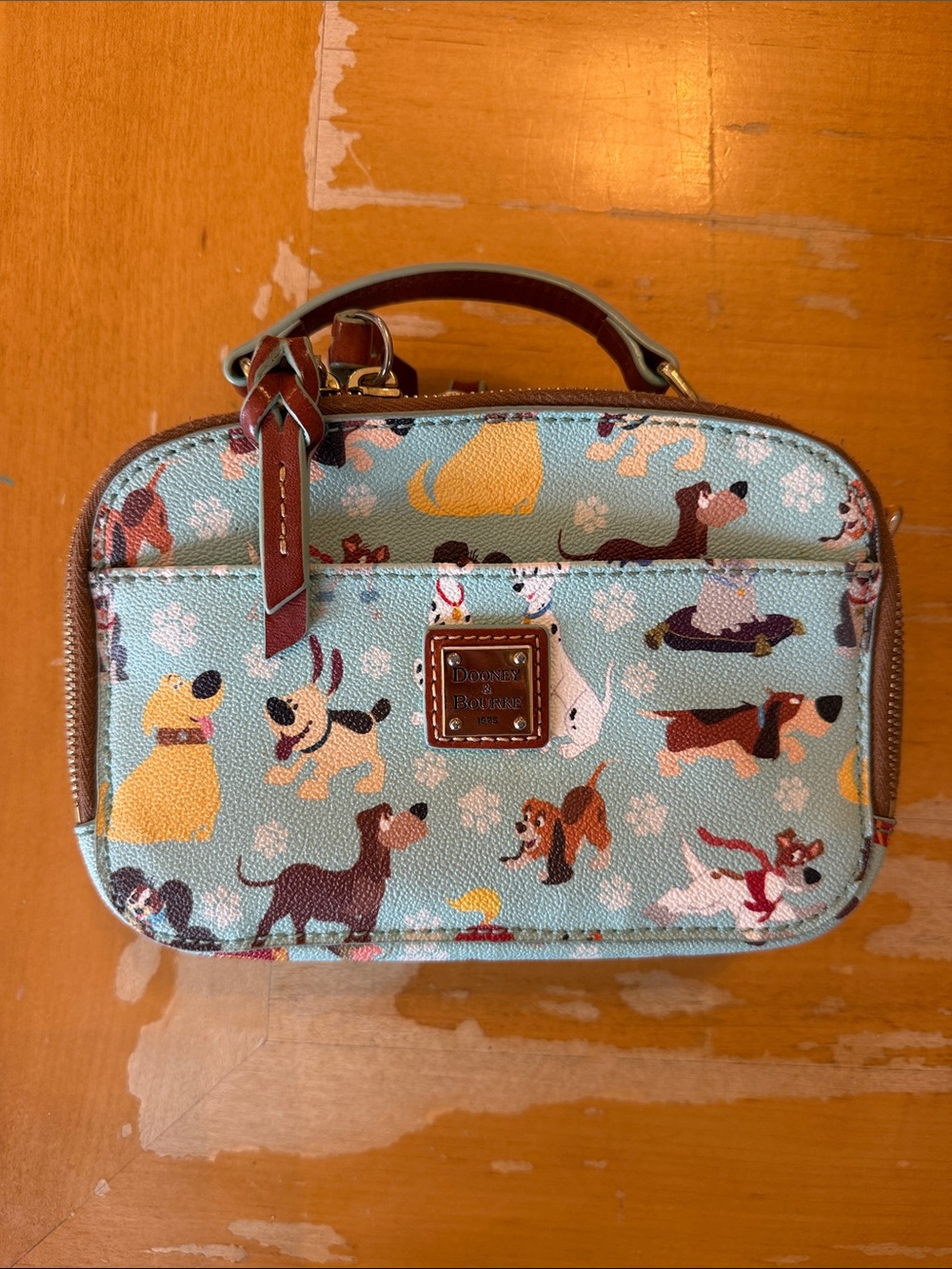Dooney & Bourke Small Pets Print Purse - Light Blue - Picture 1 of 9